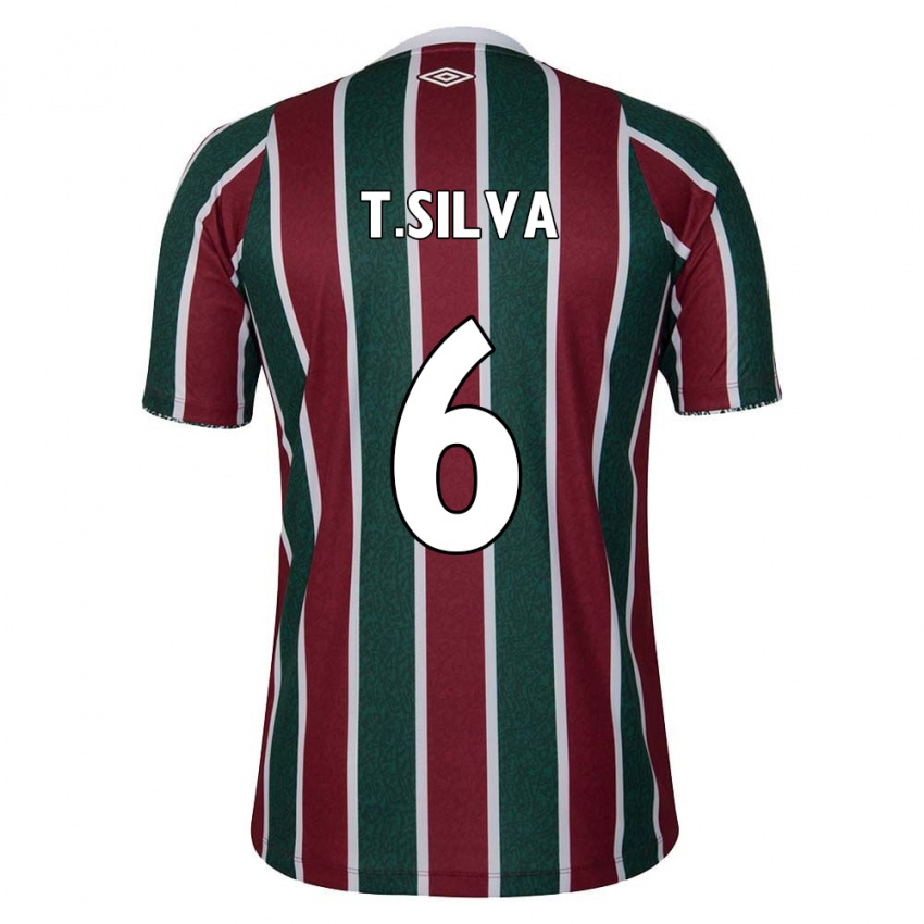 Kinderen Thiago Silva #6 Groen Kastanjebruin Wit Thuisshirt Thuistenue 2024/25 T-Shirt