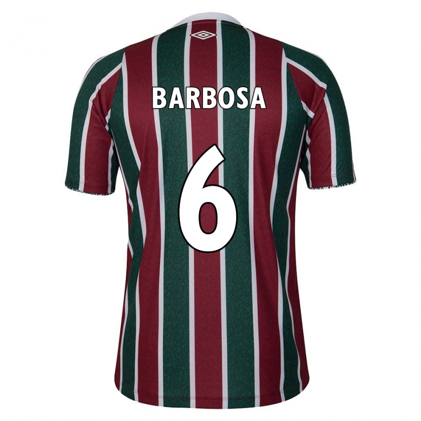 Kinderen Diogo Barbosa #6 Groen Kastanjebruin Wit Thuisshirt Thuistenue 2024/25 T-Shirt