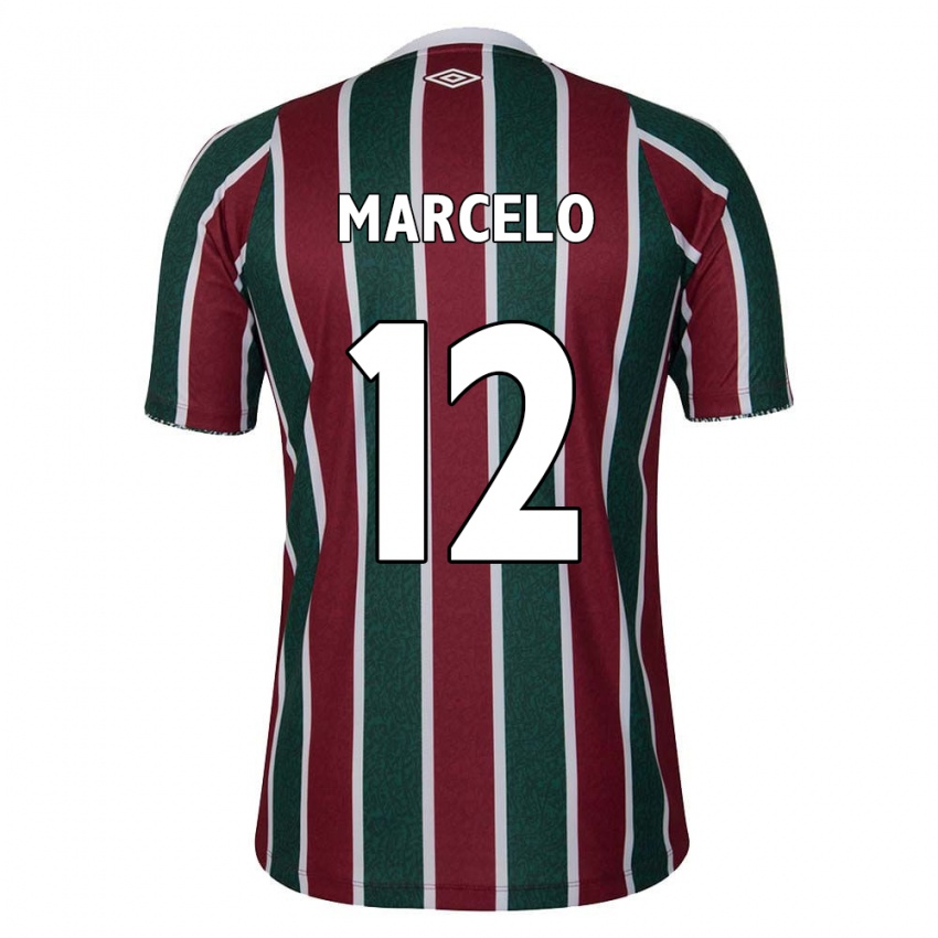 Kinderen Marcelo #12 Groen Kastanjebruin Wit Thuisshirt Thuistenue 2024/25 T-Shirt