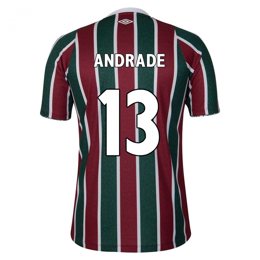 Kinderen Felipe Andrade #13 Groen Kastanjebruin Wit Thuisshirt Thuistenue 2024/25 T-Shirt