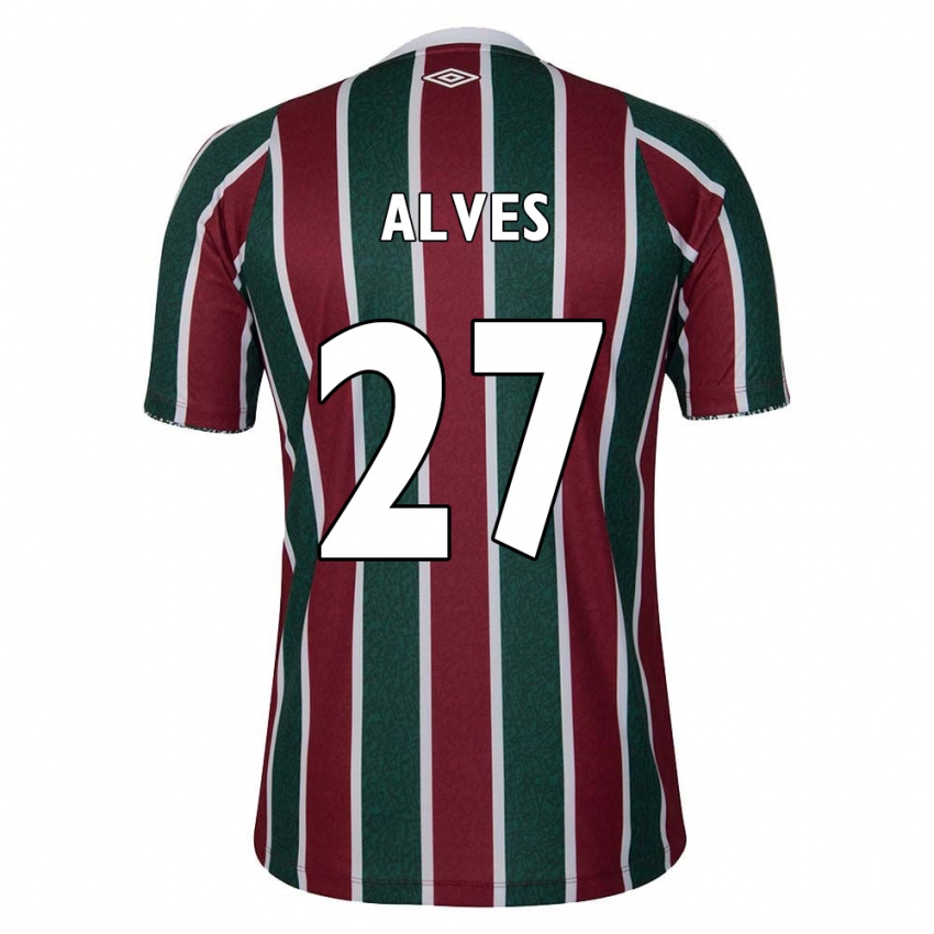 Kinderen Felipe Alves #27 Groen Kastanjebruin Wit Thuisshirt Thuistenue 2024/25 T-Shirt