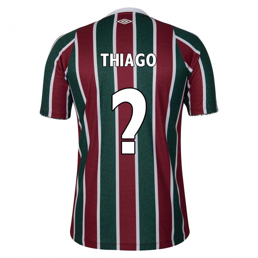 Kinderen Thiago #0 Groen Kastanjebruin Wit Thuisshirt Thuistenue 2024/25 T-Shirt