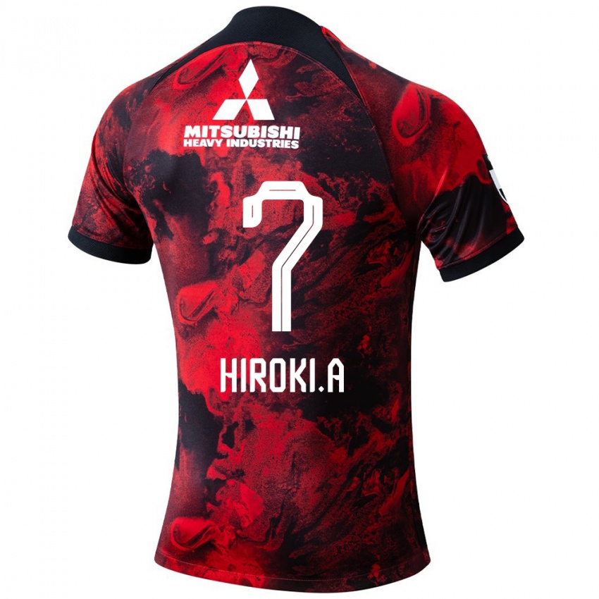 Kinderen Hiroki Abe #7 Rood Zwart Thuisshirt Thuistenue 2024/25 T-Shirt