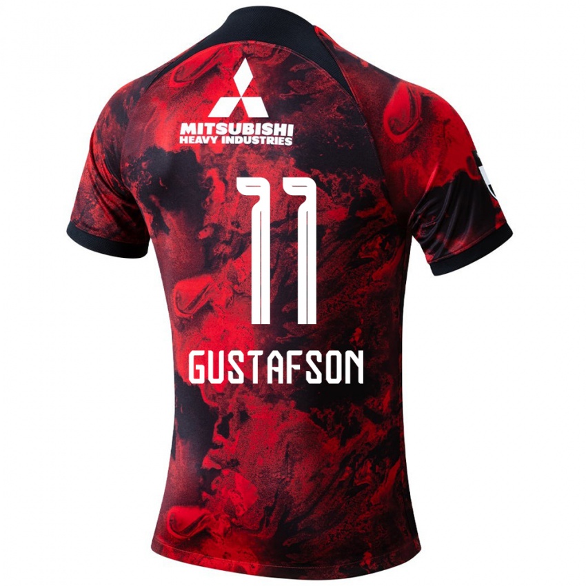 Kinderen Samuel Gustafson #11 Rood Zwart Thuisshirt Thuistenue 2024/25 T-Shirt