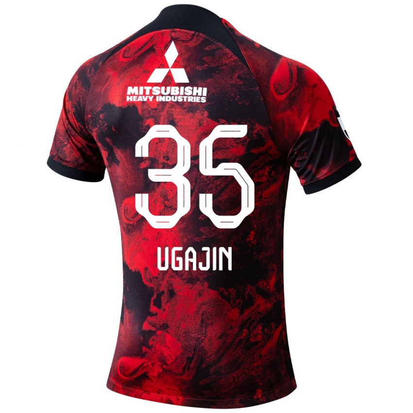 Kinderen Tomoya Ugajin #35 Rood Zwart Thuisshirt Thuistenue 2024/25 T-Shirt