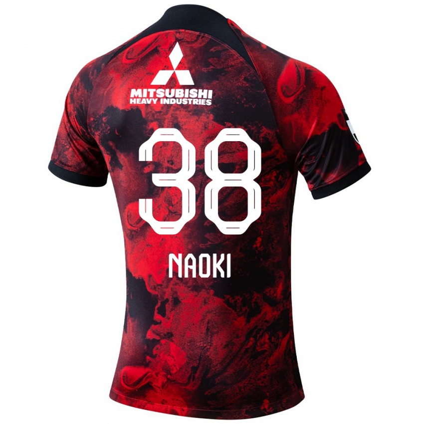 Kinderen Naoki Maeda #38 Rood Zwart Thuisshirt Thuistenue 2024/25 T-Shirt