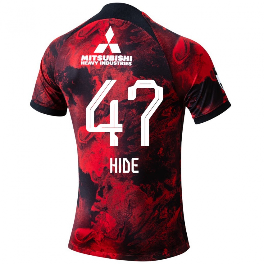 Kinderen Hidetoshi Takeda #47 Rood Zwart Thuisshirt Thuistenue 2024/25 T-Shirt