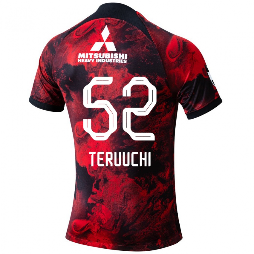 Kinderen Toshikazu Teruuchi #52 Rood Zwart Thuisshirt Thuistenue 2024/25 T-Shirt