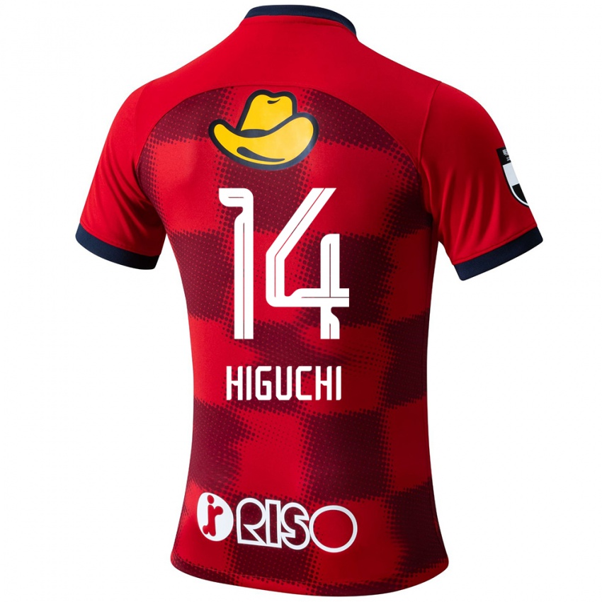 Kinderen Yuta Higuchi #14 Rood Blauw Wit Thuisshirt Thuistenue 2024/25 T-Shirt