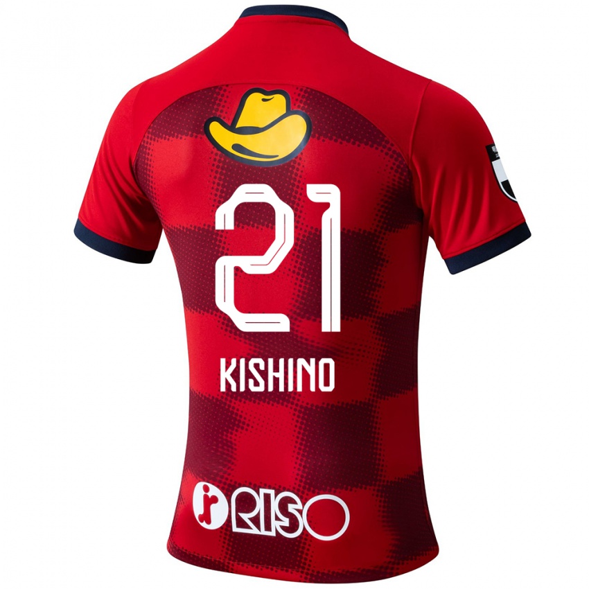 Kinderen Eita Kishino #21 Rood Blauw Wit Thuisshirt Thuistenue 2024/25 T-Shirt