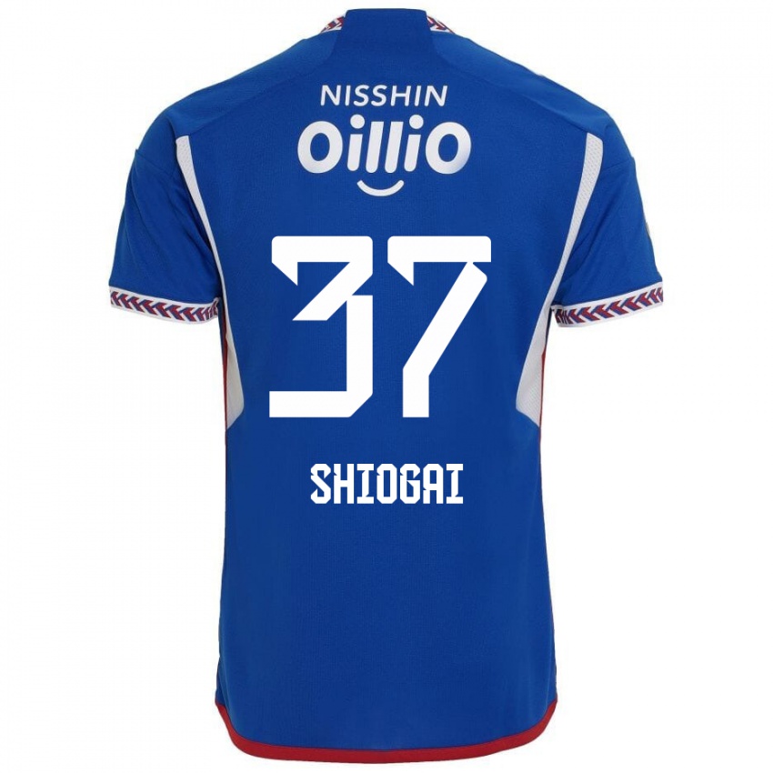 Kinderen Kento Shiogai #37 Blauw Wit Rood Thuisshirt Thuistenue 2024/25 T-Shirt