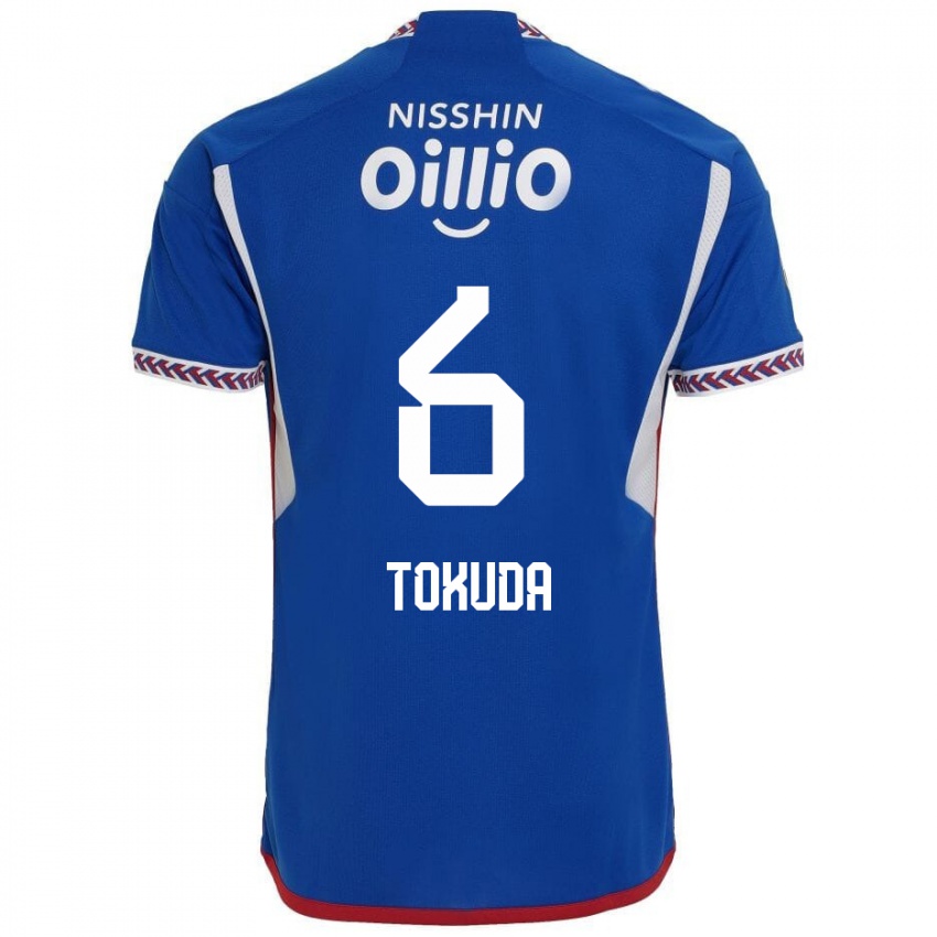 Kinderen Yuma Tokuda #6 Blauw Wit Rood Thuisshirt Thuistenue 2024/25 T-Shirt