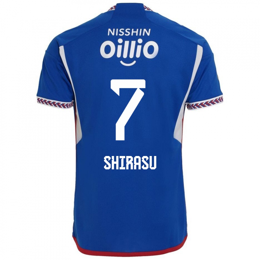 Kinderen Kento Shirasu #7 Blauw Wit Rood Thuisshirt Thuistenue 2024/25 T-Shirt