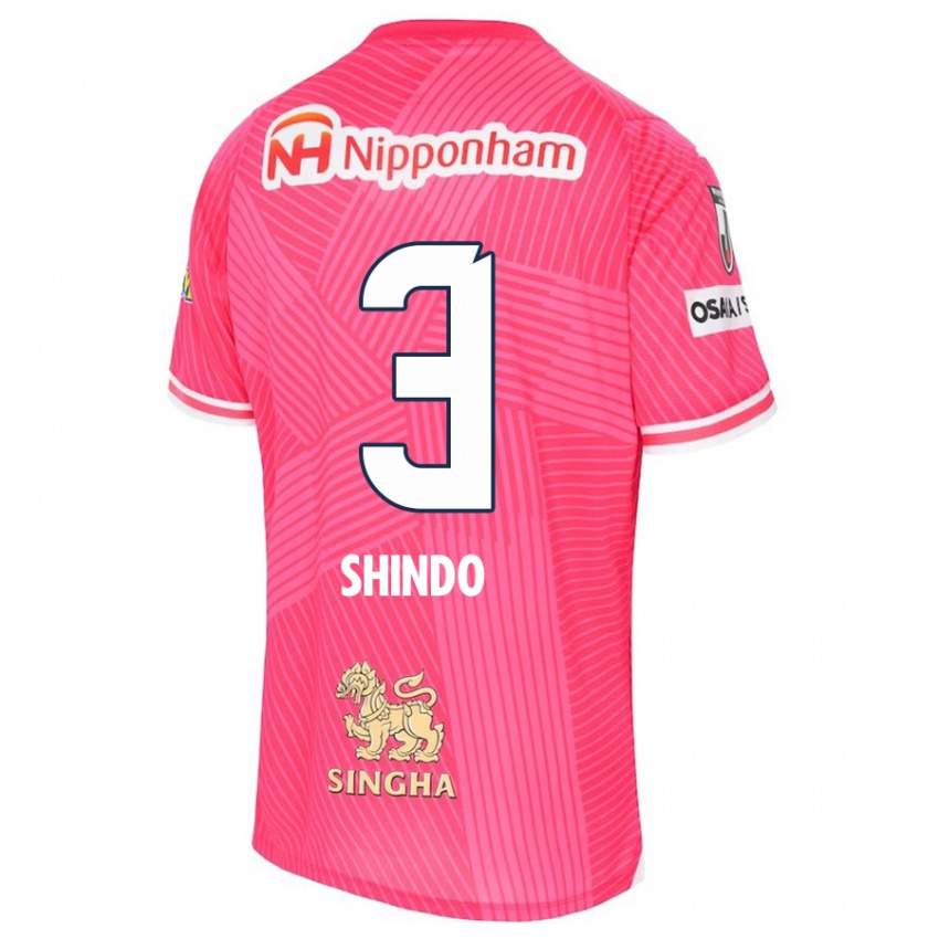 Kinderen Ryosuke Shindo #3 Roze Wit Thuisshirt Thuistenue 2024/25 T-Shirt