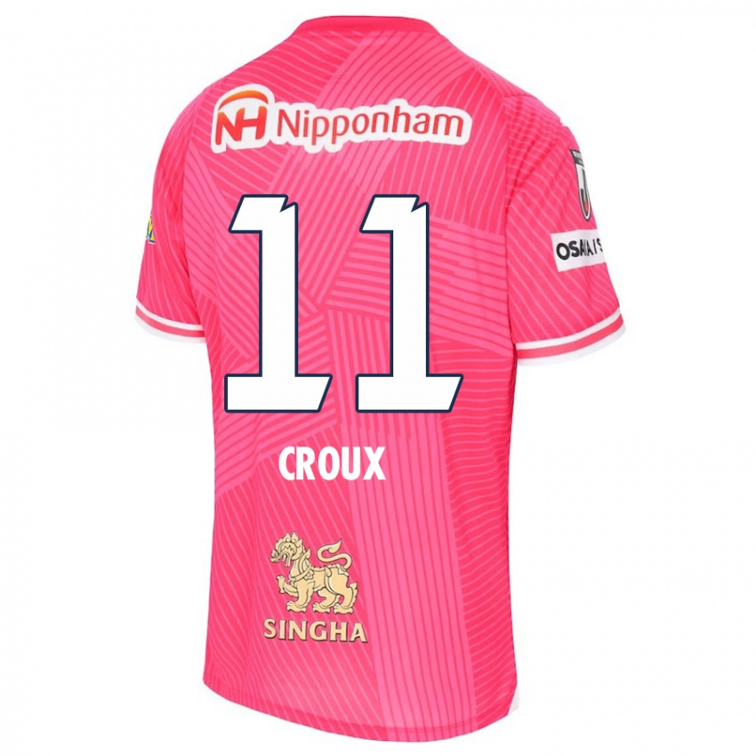 Kinderen Jordy Croux #11 Roze Wit Thuisshirt Thuistenue 2024/25 T-Shirt