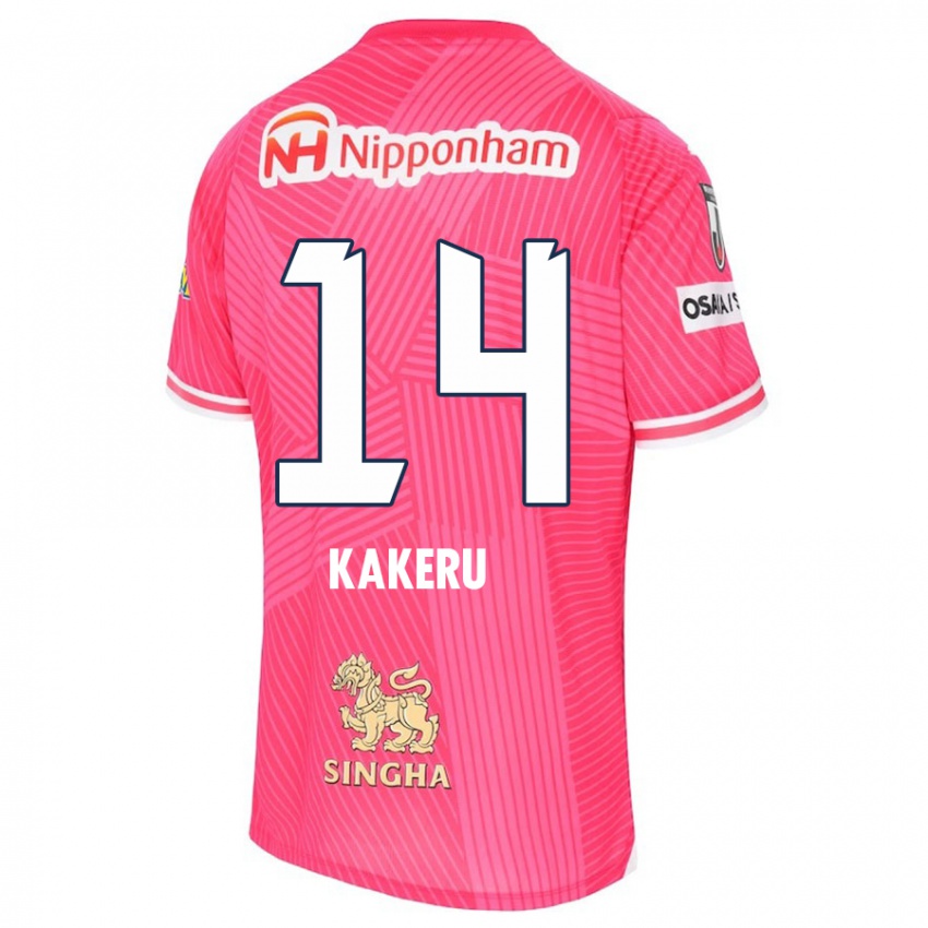 Kinderen Kakeru Funaki #14 Roze Wit Thuisshirt Thuistenue 2024/25 T-Shirt