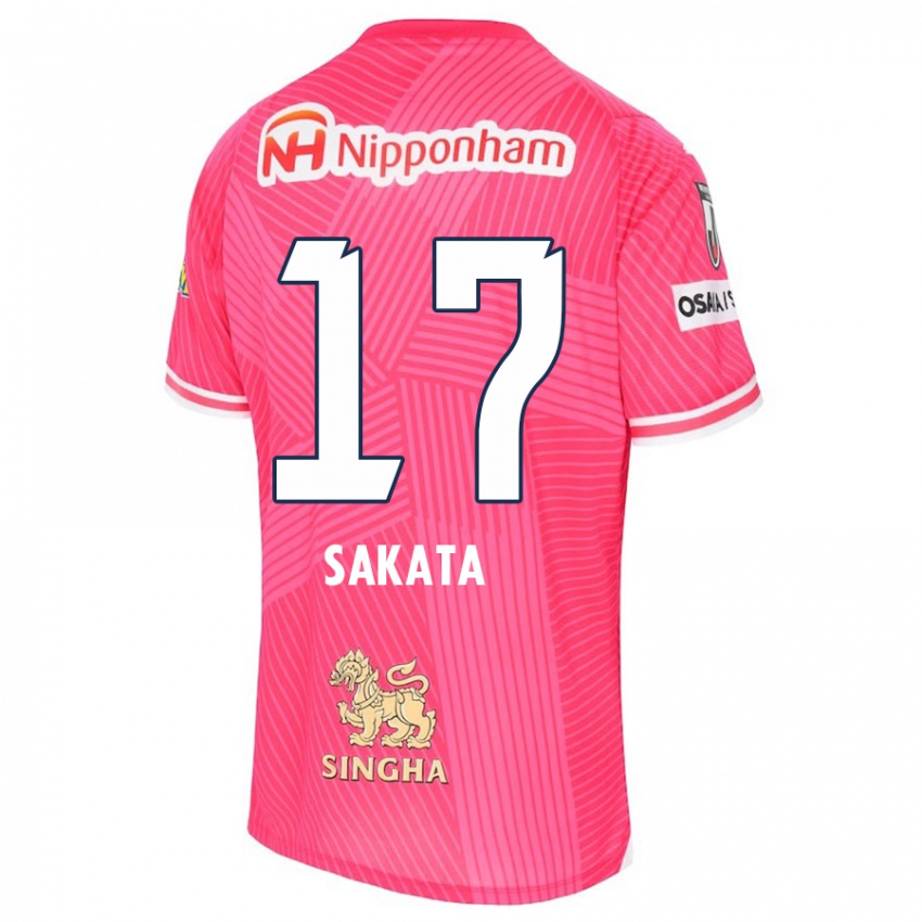 Kinderen Reiya Sakata #17 Roze Wit Thuisshirt Thuistenue 2024/25 T-Shirt