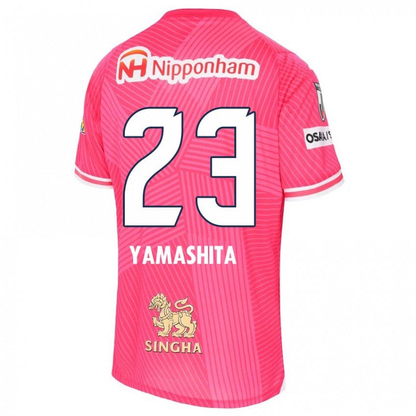 Kinderen Tatsuya Yamashita #23 Roze Wit Thuisshirt Thuistenue 2024/25 T-Shirt