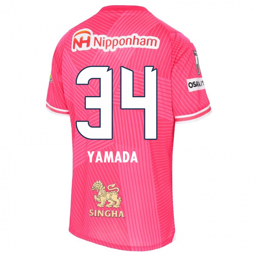 Kinderen Hiroto Yamada #34 Roze Wit Thuisshirt Thuistenue 2024/25 T-Shirt