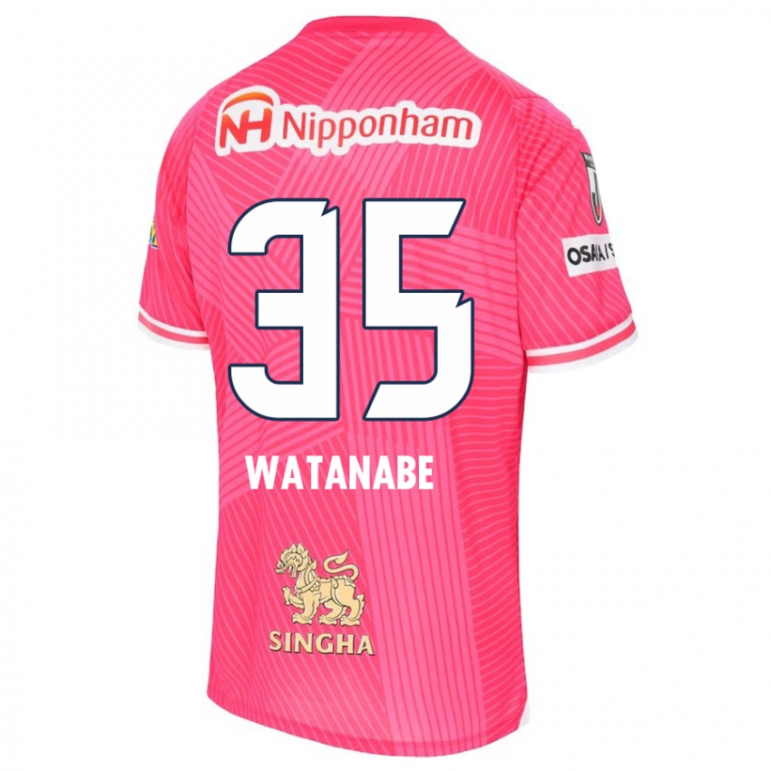 Kinderen Ryo Watanabe #35 Roze Wit Thuisshirt Thuistenue 2024/25 T-Shirt