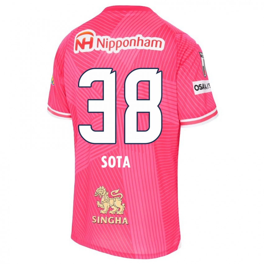 Kinderen Sota Kitano #38 Roze Wit Thuisshirt Thuistenue 2024/25 T-Shirt