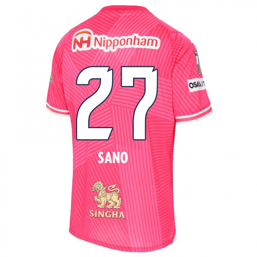 Kinderen Taiki Sano #27 Roze Wit Thuisshirt Thuistenue 2024/25 T-Shirt