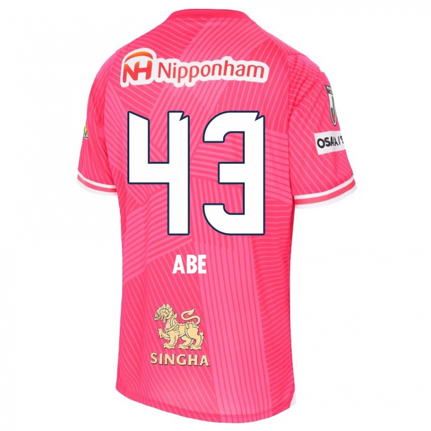 Kinderen Yosei Abe #43 Roze Wit Thuisshirt Thuistenue 2024/25 T-Shirt