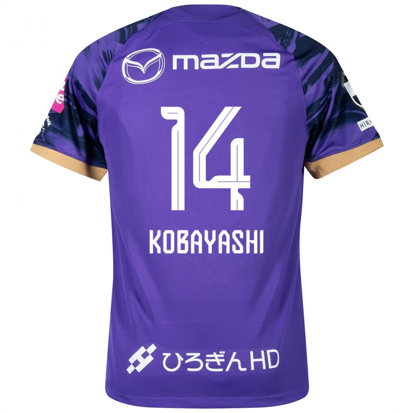 Kinderen Shimon Kobayashi #14 Paars Wit Thuisshirt Thuistenue 2024/25 T-Shirt