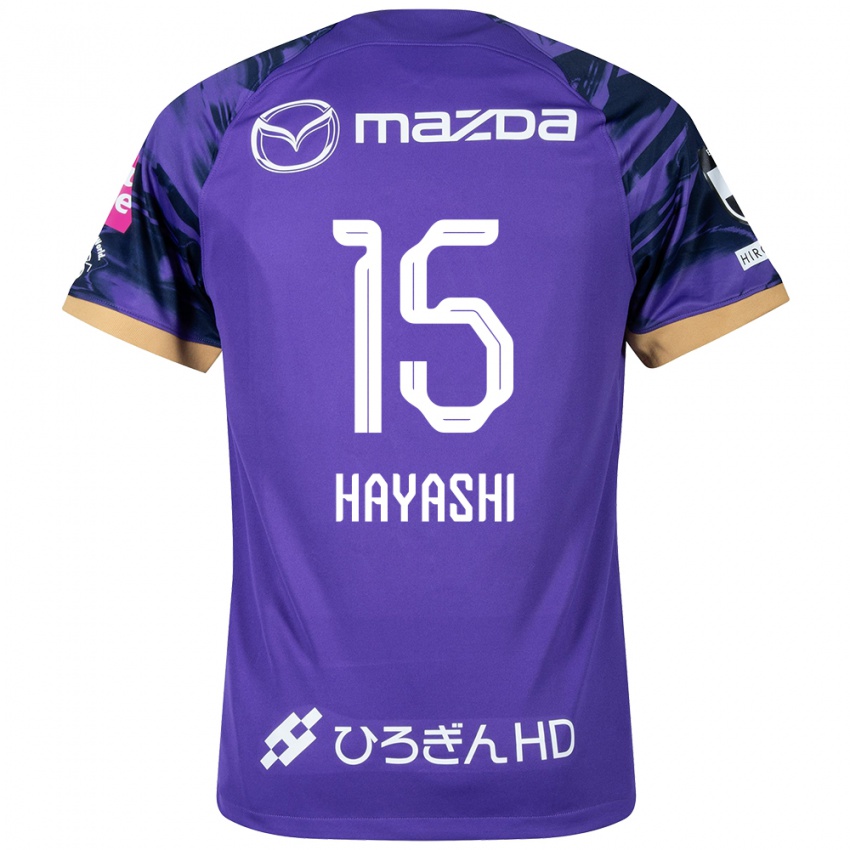 Kinderen Shunta Hayashi #15 Paars Wit Thuisshirt Thuistenue 2024/25 T-Shirt