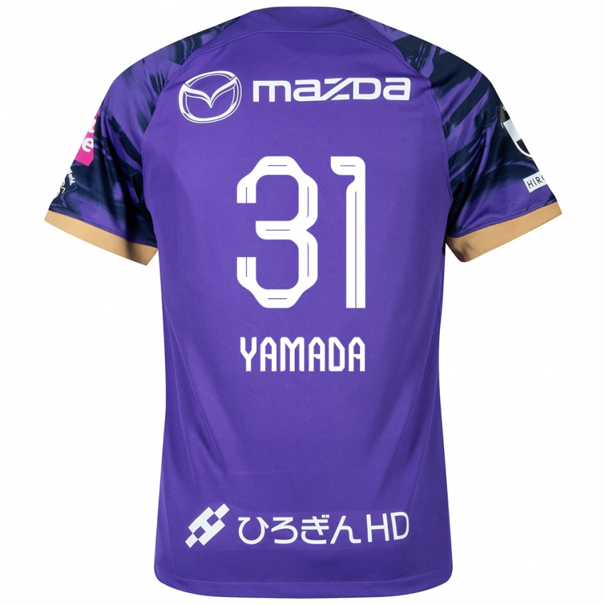 Kinderen Manato Yamada #31 Paars Wit Thuisshirt Thuistenue 2024/25 T-Shirt