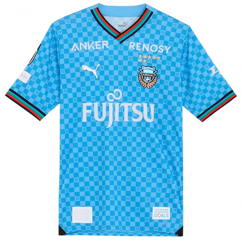 Kinderen Ryota Oshima #10 Azuur Blauw Thuisshirt Thuistenue 2024/25 T-Shirt