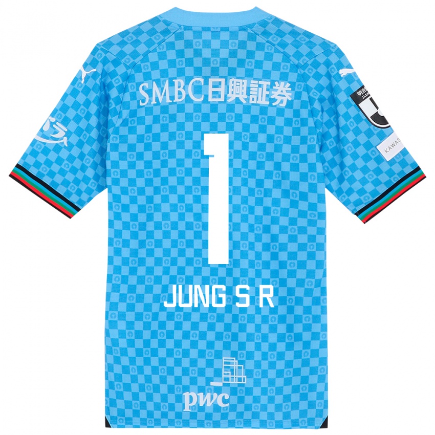 Kinderen Sung-Ryong Jung #1 Azuur Blauw Thuisshirt Thuistenue 2024/25 T-Shirt