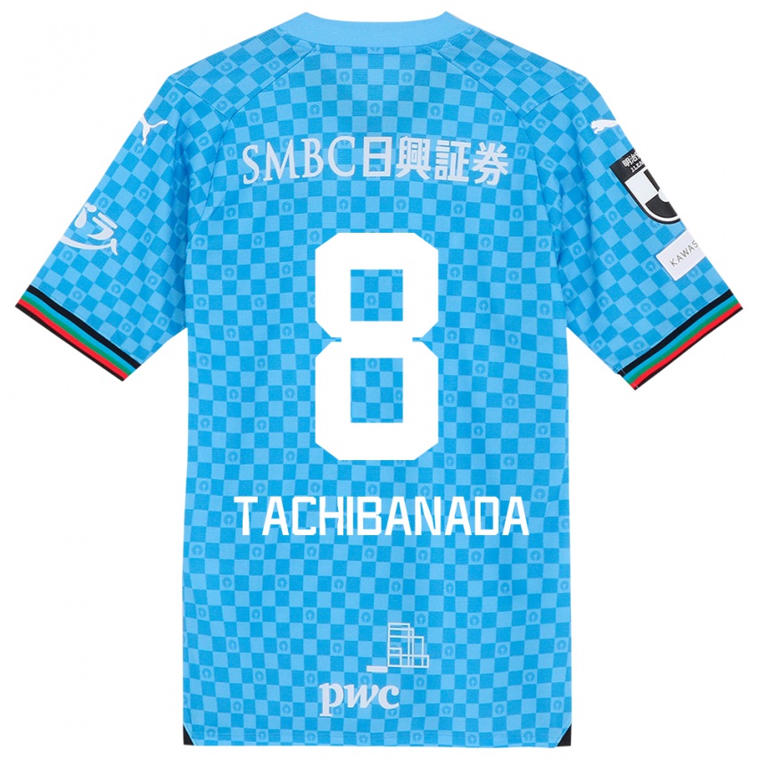 Kinderen Kento Tachibanada #8 Azuur Blauw Thuisshirt Thuistenue 2024/25 T-Shirt