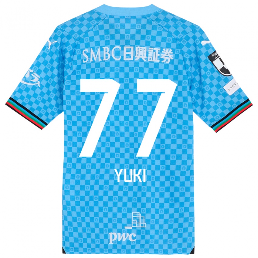 Kinderen Yuki Yamamoto #77 Azuur Blauw Thuisshirt Thuistenue 2024/25 T-Shirt