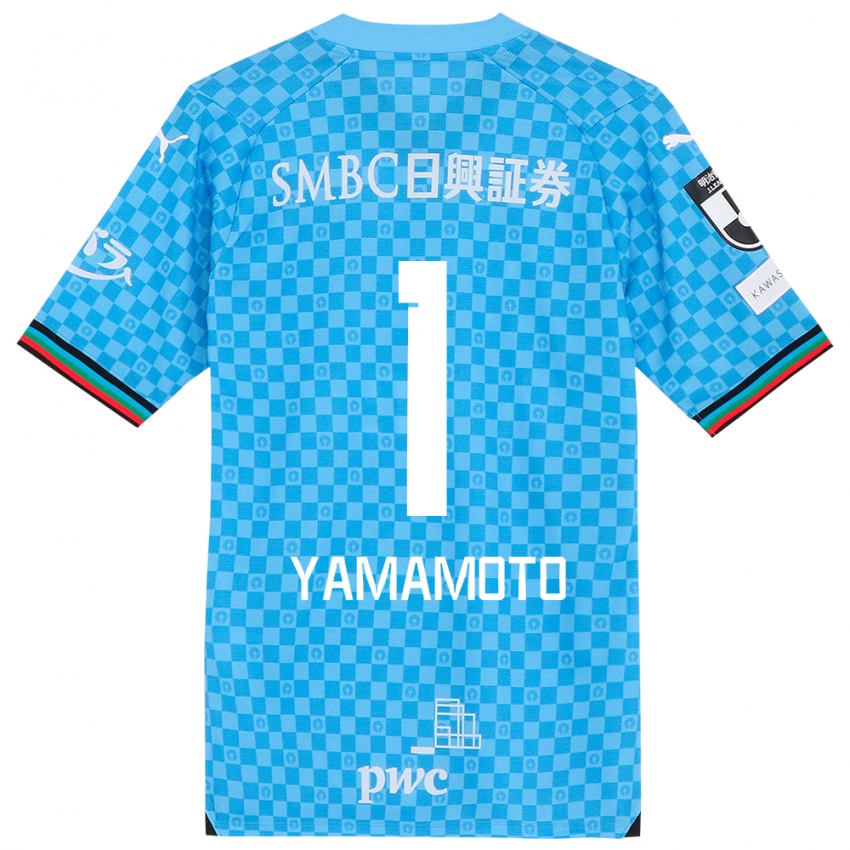 Kinderen Kensho Yamamoto #1 Azuur Blauw Thuisshirt Thuistenue 2024/25 T-Shirt