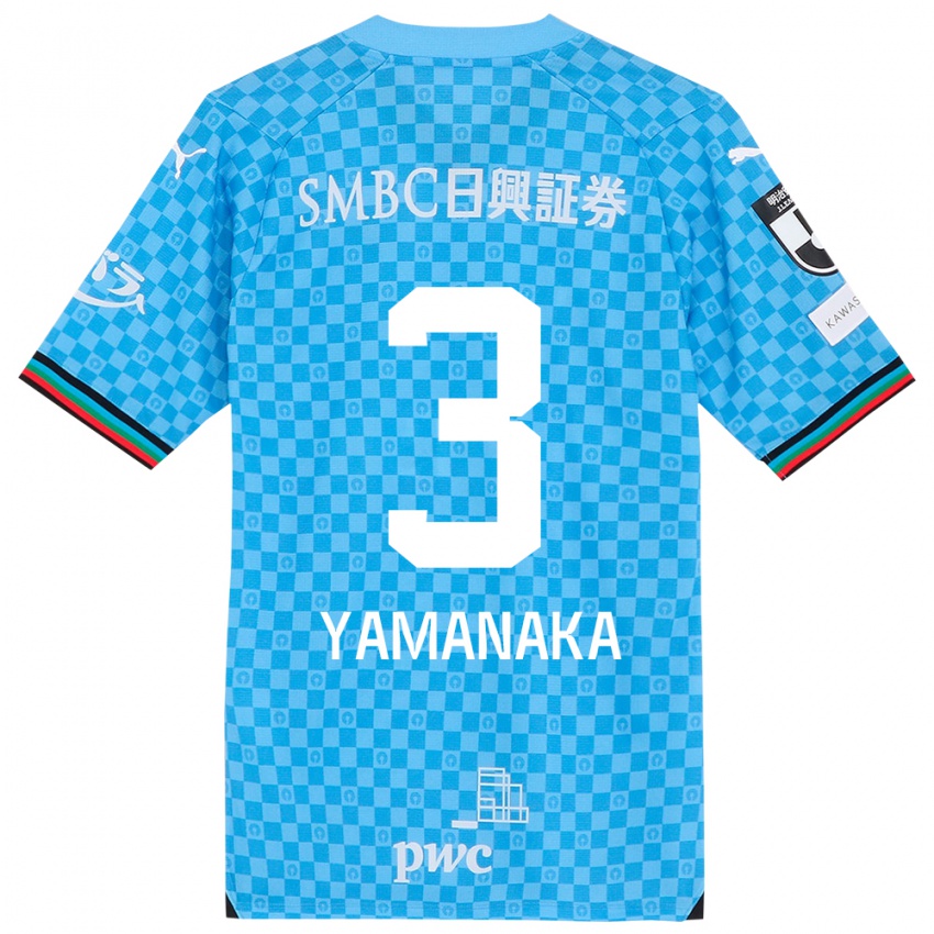 Kinderen Daiki Yamanaka #3 Azuur Blauw Thuisshirt Thuistenue 2024/25 T-Shirt