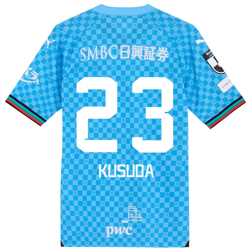 Kinderen Haruki Kusuda #23 Azuur Blauw Thuisshirt Thuistenue 2024/25 T-Shirt