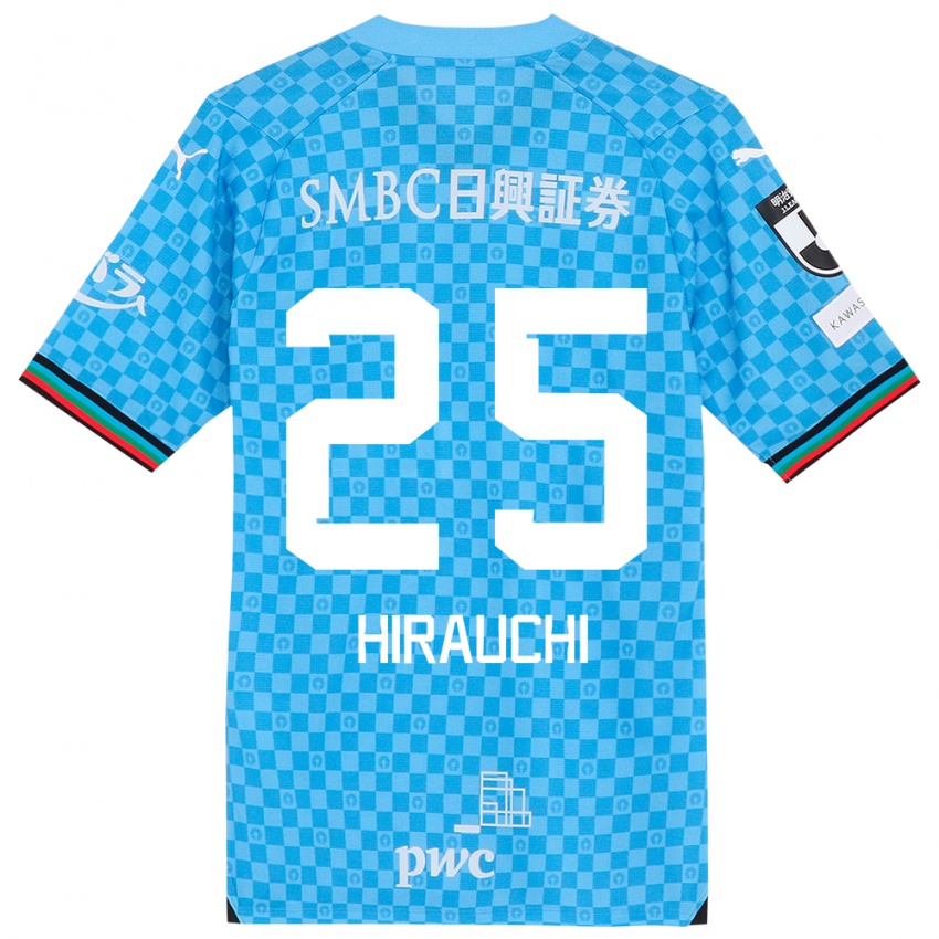 Kinderen Issei Hirauchi #25 Azuur Blauw Thuisshirt Thuistenue 2024/25 T-Shirt