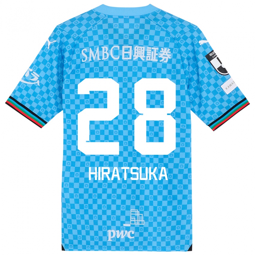 Kinderen Hayato Hiratsuka #28 Azuur Blauw Thuisshirt Thuistenue 2024/25 T-Shirt