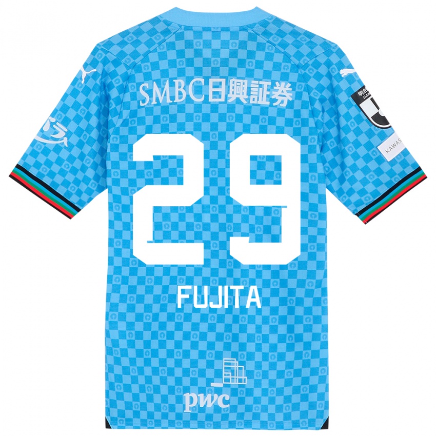 Kinderen Asuto Fujita #29 Azuur Blauw Thuisshirt Thuistenue 2024/25 T-Shirt