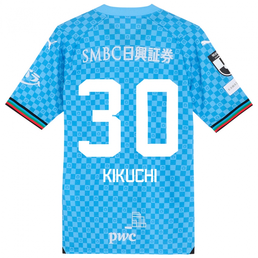 Kinderen Kyo Kikuchi #30 Azuur Blauw Thuisshirt Thuistenue 2024/25 T-Shirt