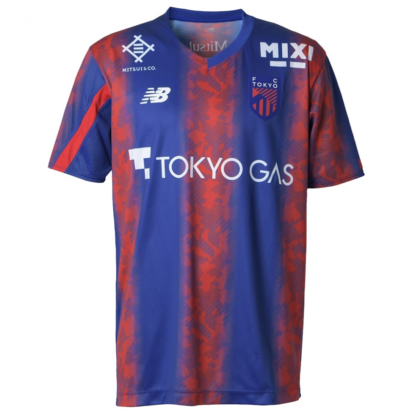 Kinderen Kio Tanaka #38 Blauw Rood Thuisshirt Thuistenue 2024/25 T-Shirt