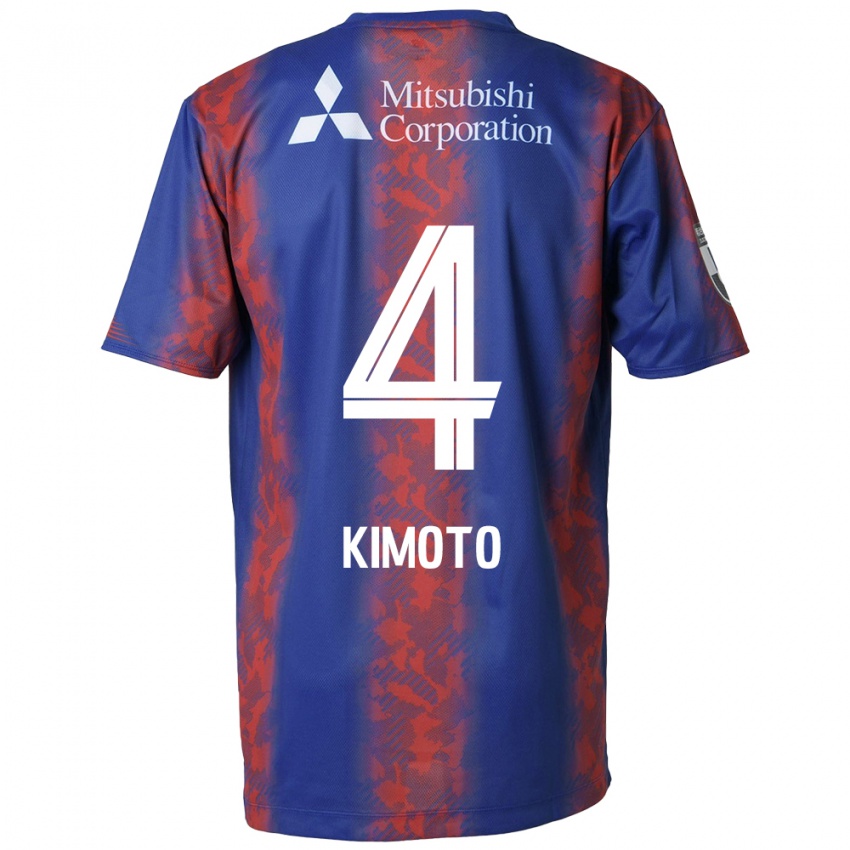 Kinderen Yasuki Kimoto #4 Blauw Rood Thuisshirt Thuistenue 2024/25 T-Shirt