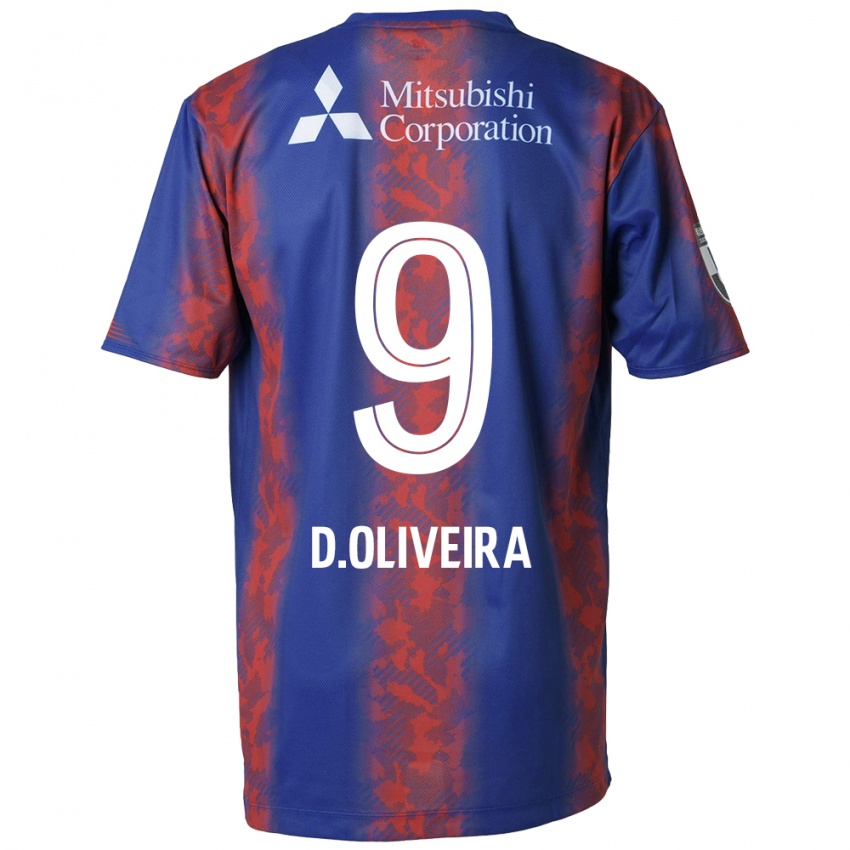 Kinderen Diego Oliveira #9 Blauw Rood Thuisshirt Thuistenue 2024/25 T-Shirt