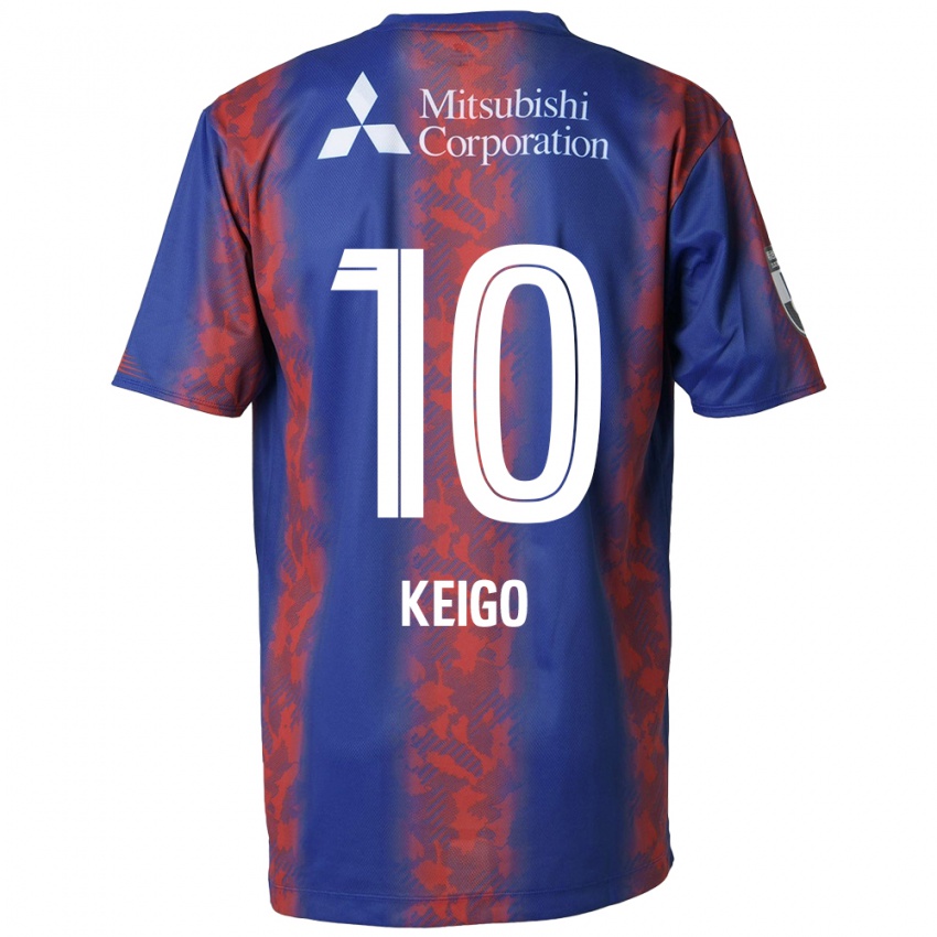 Kinderen Keigo Higashi #10 Blauw Rood Thuisshirt Thuistenue 2024/25 T-Shirt