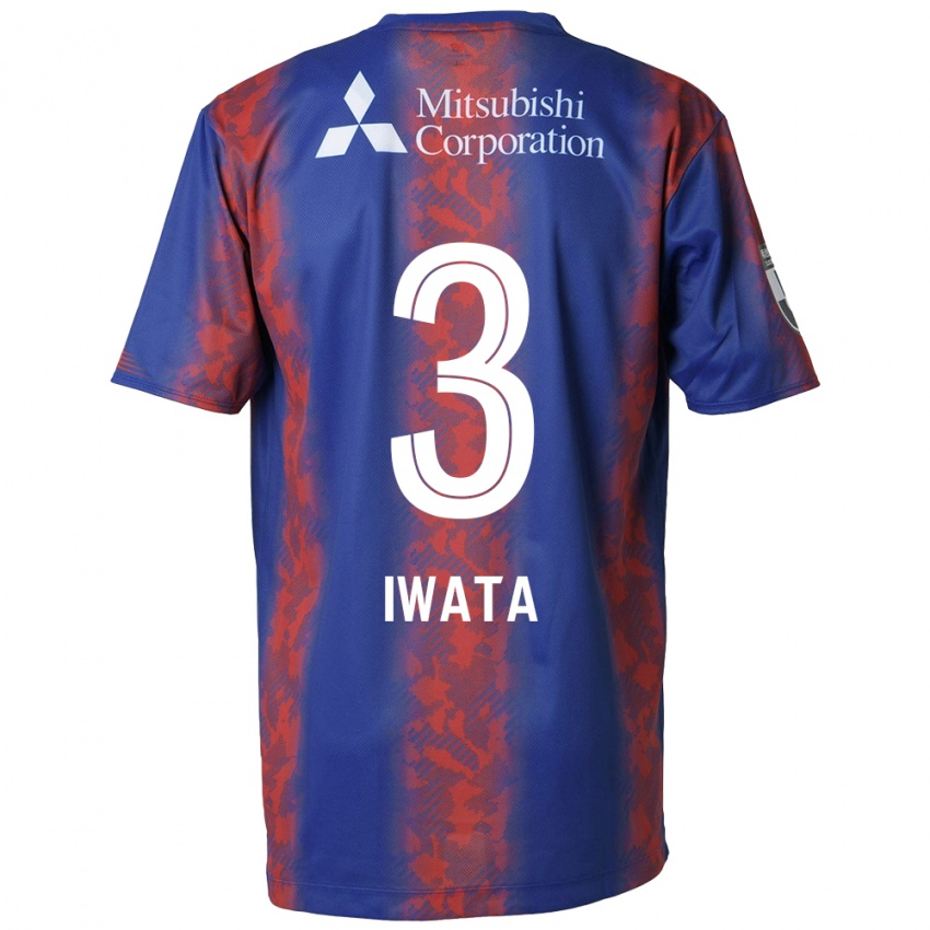 Kinderen Yuki Iwata #3 Blauw Rood Thuisshirt Thuistenue 2024/25 T-Shirt