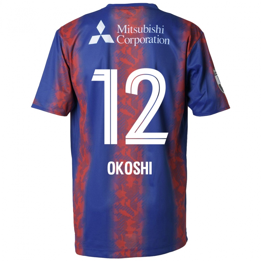 Kinderen Yutaha Okoshi #12 Blauw Rood Thuisshirt Thuistenue 2024/25 T-Shirt