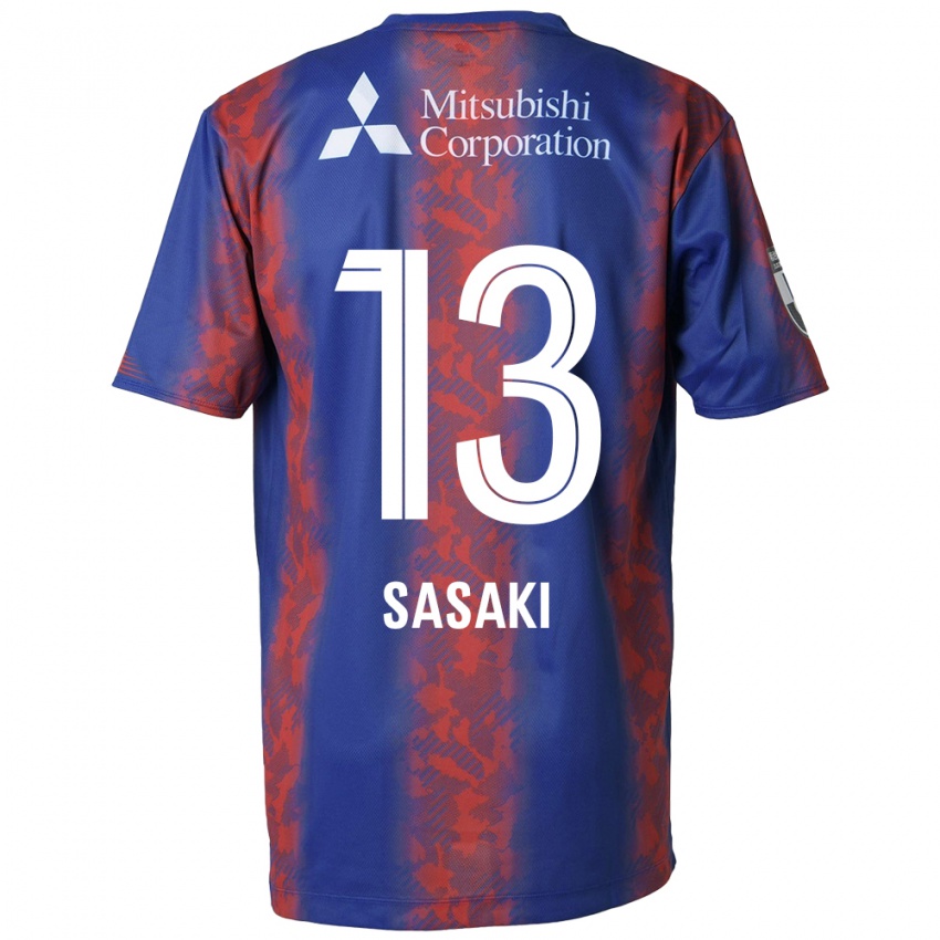 Kinderen Shoei Sasaki #13 Blauw Rood Thuisshirt Thuistenue 2024/25 T-Shirt