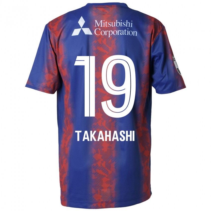 Kinderen Yuya Takahashi #19 Blauw Rood Thuisshirt Thuistenue 2024/25 T-Shirt