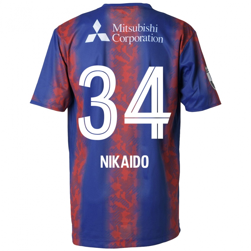 Kinderen Rintaro Nikaido #34 Blauw Rood Thuisshirt Thuistenue 2024/25 T-Shirt